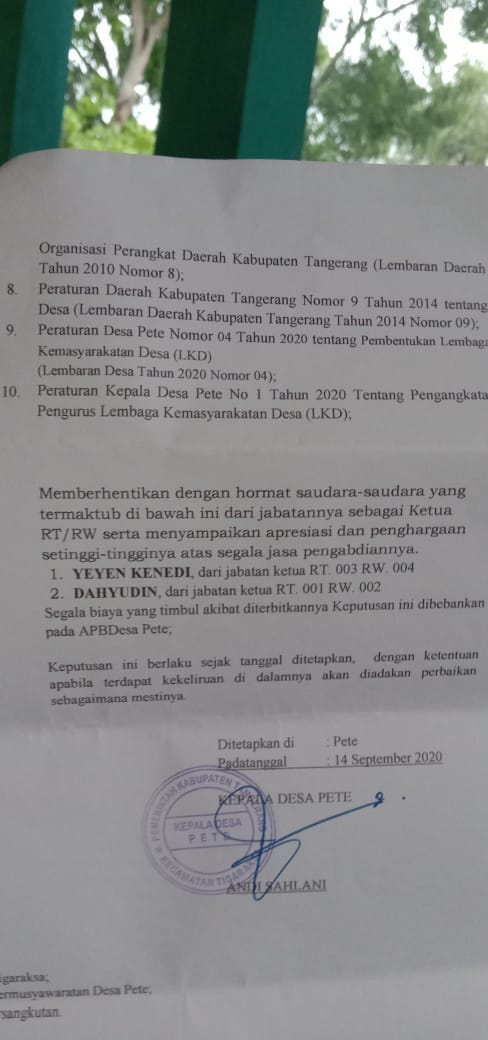 Kecamatan Tigaraksa Kabupaten Tangerang