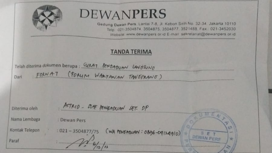 Forum wartawan Tangerang 