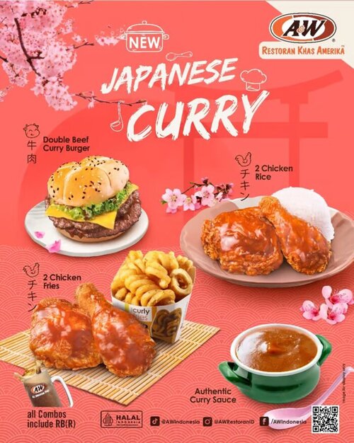 menu baru bernuansa jepang, a&w indonesia (sumber vritimes.com)
