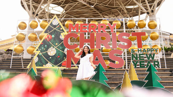 dekorasi natal outdoor mall@alam sutera