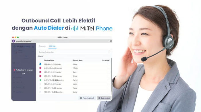 fitur auto dialer kini hadir di miitel phone