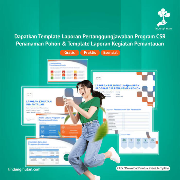 template laporan csr penanaman dan pemantauan pohon, gratis!