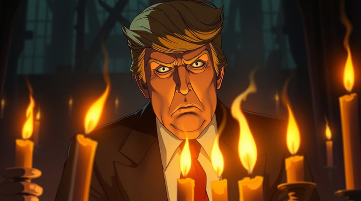 ilustrasi donald trump
