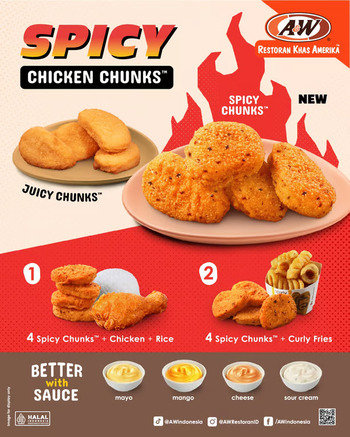 a&w indonesia hadirkan spicy chicken chunks™
