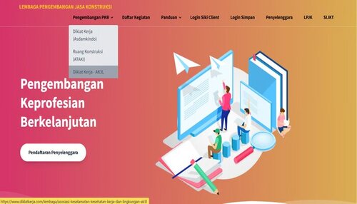ilustrasi siki lpjk kementerian pekerjaan umum, diklatkerja (sumber vritimes.com)