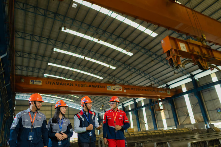 dokumentasi para pekerja di pt waskita beton precast tbk (wsbp)