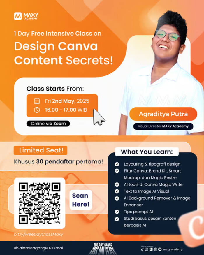 kelas desain canva berbasis ai oleh maxy academy