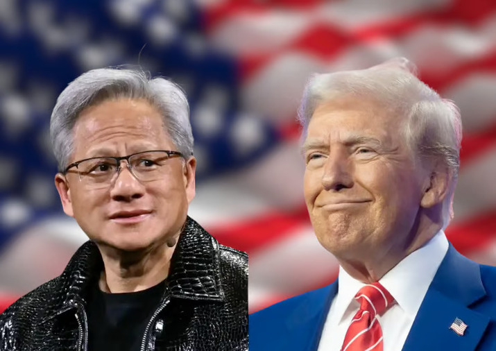 potret trump dan ceo nvidia