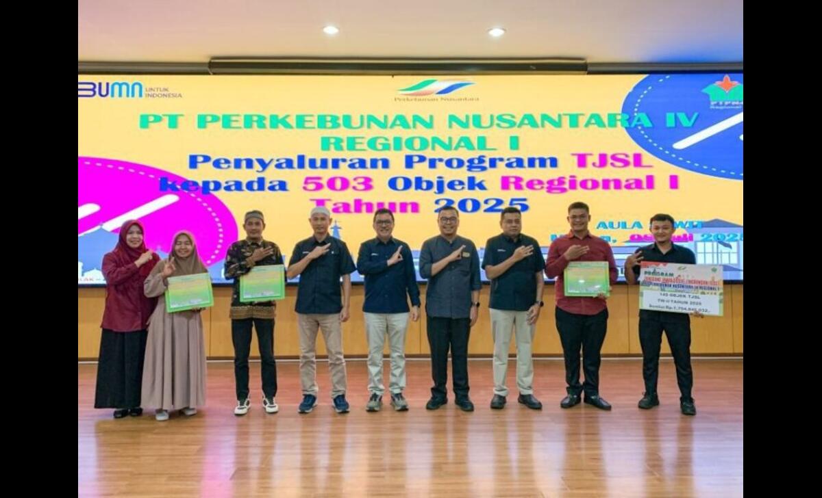 kinerja tjsl semester i 2025, holding perkebunan nusantara perkuat komitmen sosial melalui ptpn iv palmco