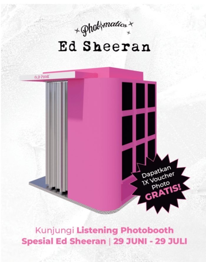 menyambut album baru ed sheeran, photomatics hadirkan listening booth dan bagi bagi voucher foto gratis!