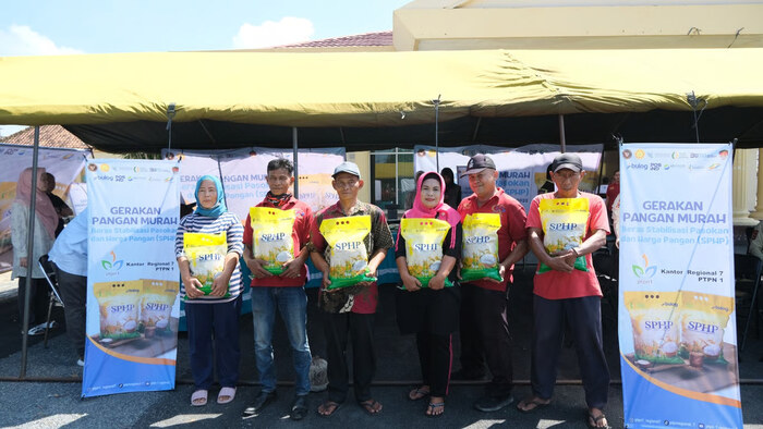 ptpn i gelar pasar murah beras pada gerakan pangan murah