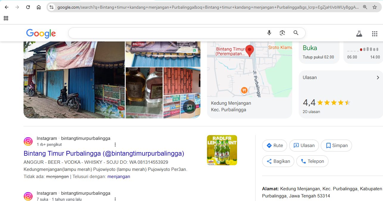toko ilegal penjual miras purbalingga
