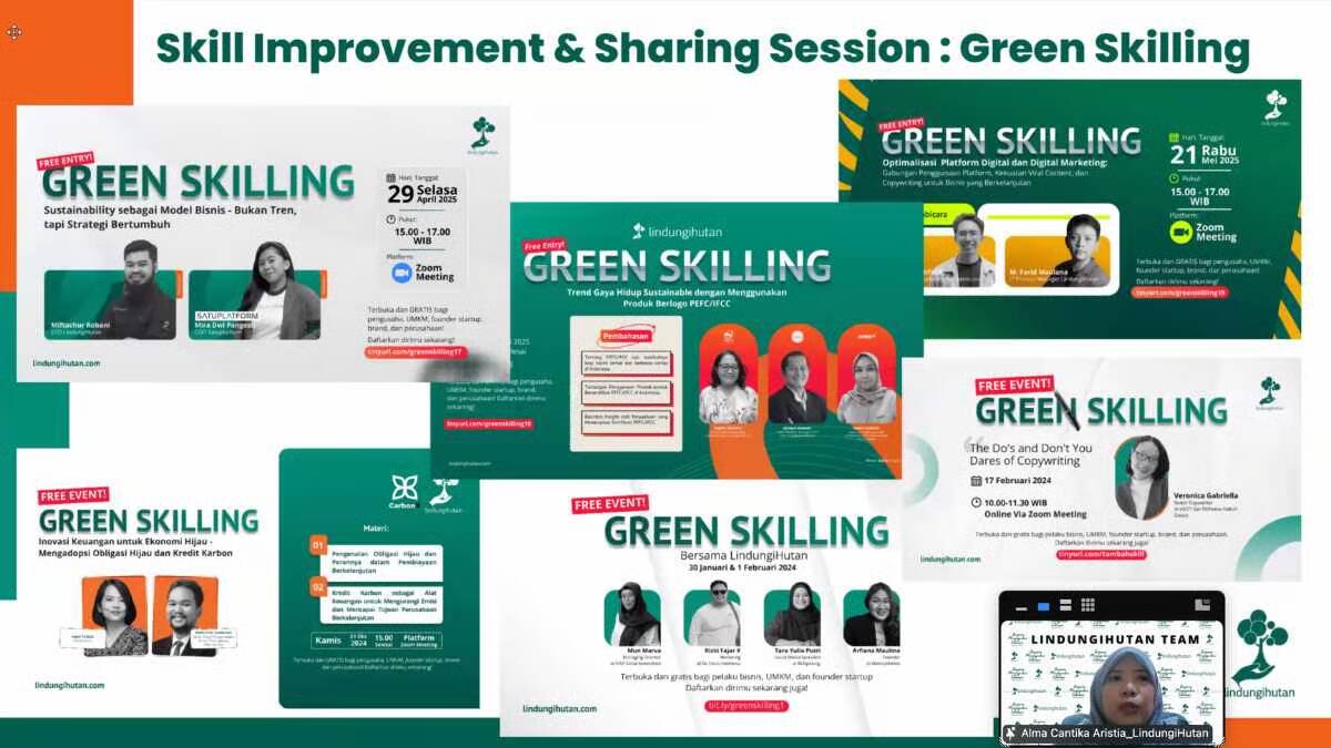 lindungihutan sukses gelar green skilling #21 dorong penerapan green mindset dalam bisnis