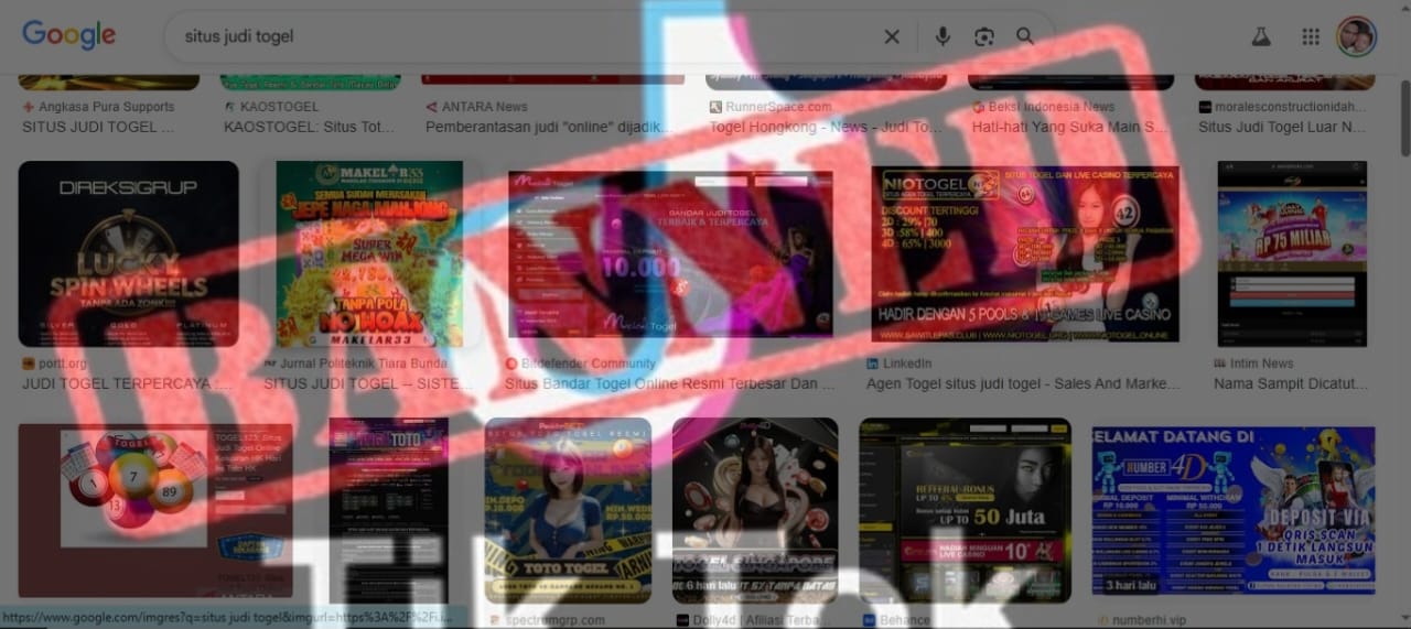 netizen. bandingan situs judol dengan applikasi tiktok yang blokir pada saat unjuk rasa berlangsung 30 agustus 2025