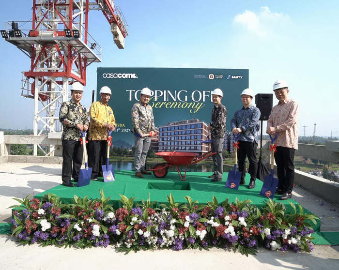 siap pasarkan hunian ideal untuk milenial, casacomo resmi capai topping off dan buka marketing gallery