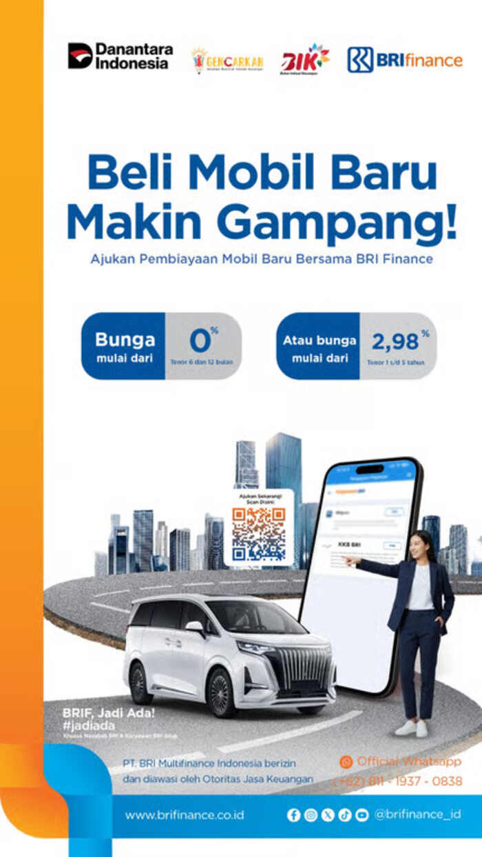 solusi ringan punya mobil baru, bri finance tawarkan program kkb 0
