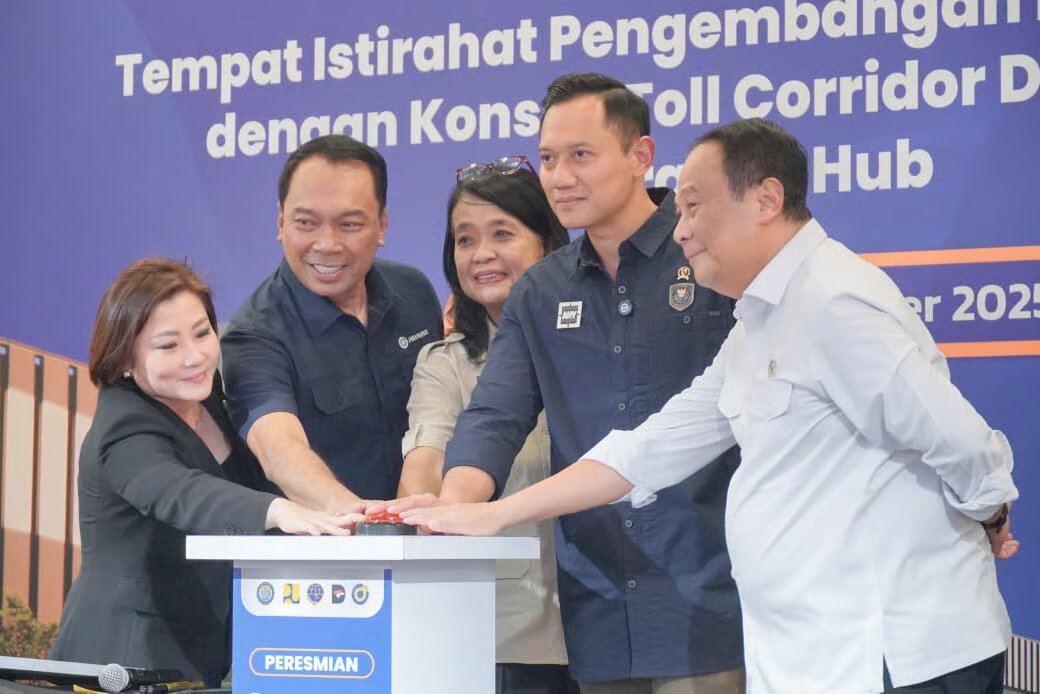 menko infrawil ahy resmikan ti pengembangan km 05 jagorawi travoy hub, rest area generasi baru dengan konsep toll corridor development