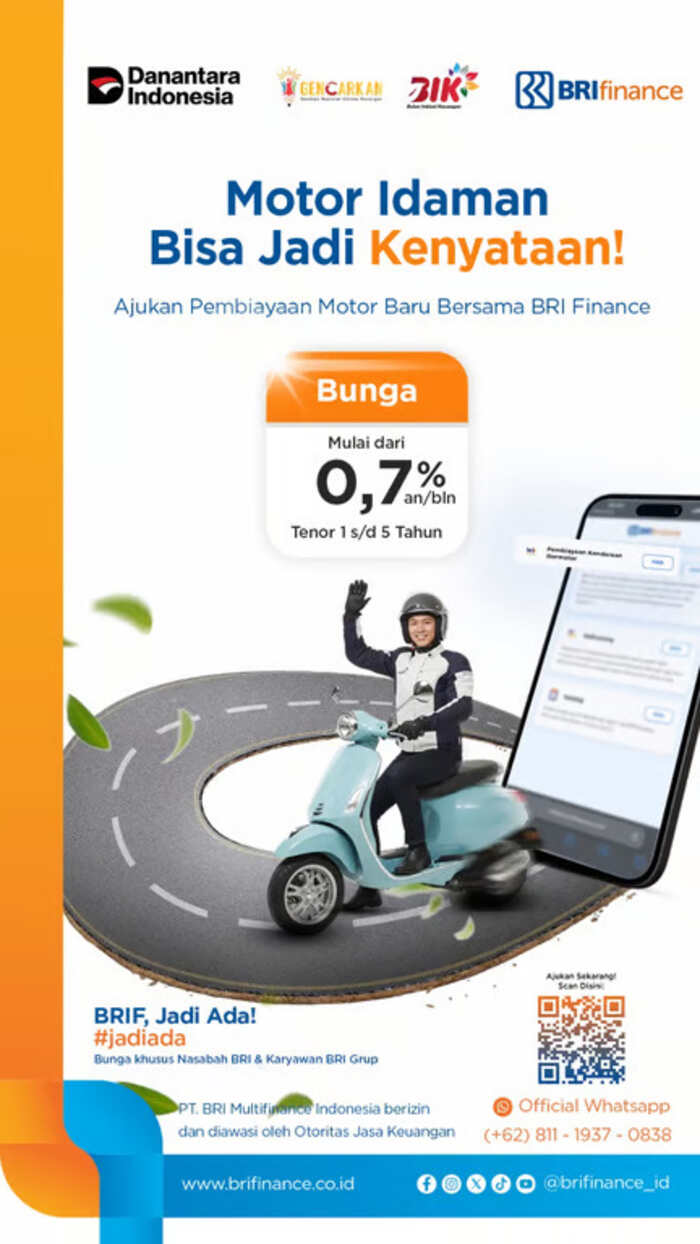 motor impian kini lebih dekat, cek promo spesial dari bri finance