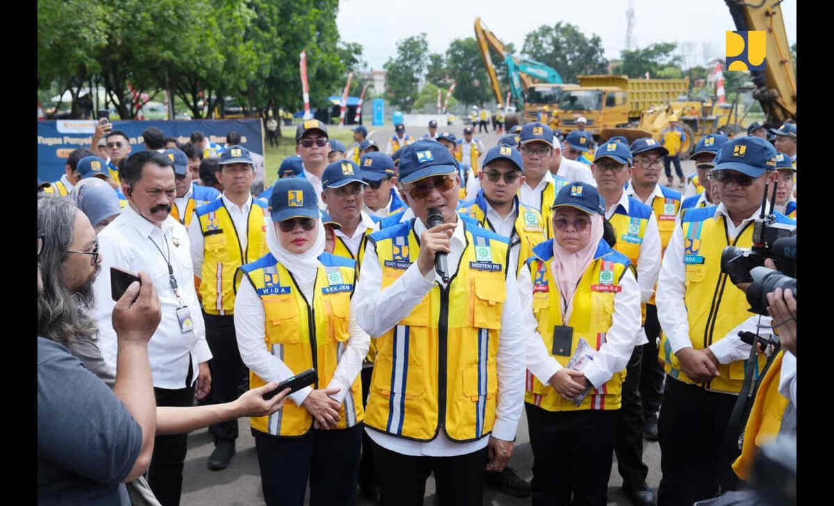 kementerian pu gelar apel serentak kesiapsiagaan nasional hadapi musim penghujan, tiga pilar ditekankan