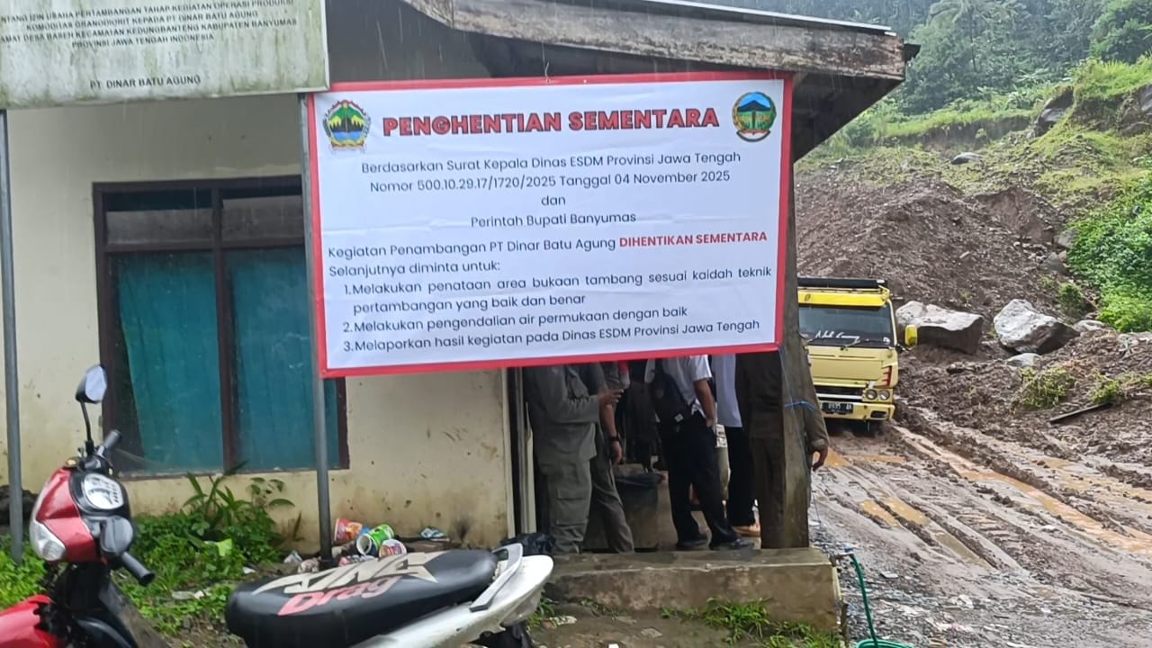 penghentian sementara penambangan batu oleh pemda banyumas melalui esdm prov jateng bersama pol pp penghentian sementara penambangan batu oleh pemda banyumas melalui esdm prov jateng bersama pol pp