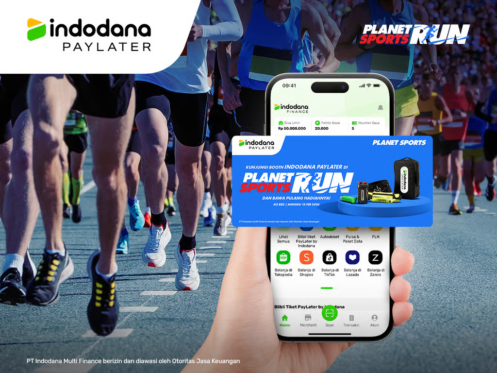 dukung gaya hidup sehat masyarakat, indodana paylater hadir di ‘planet sports run 2026’