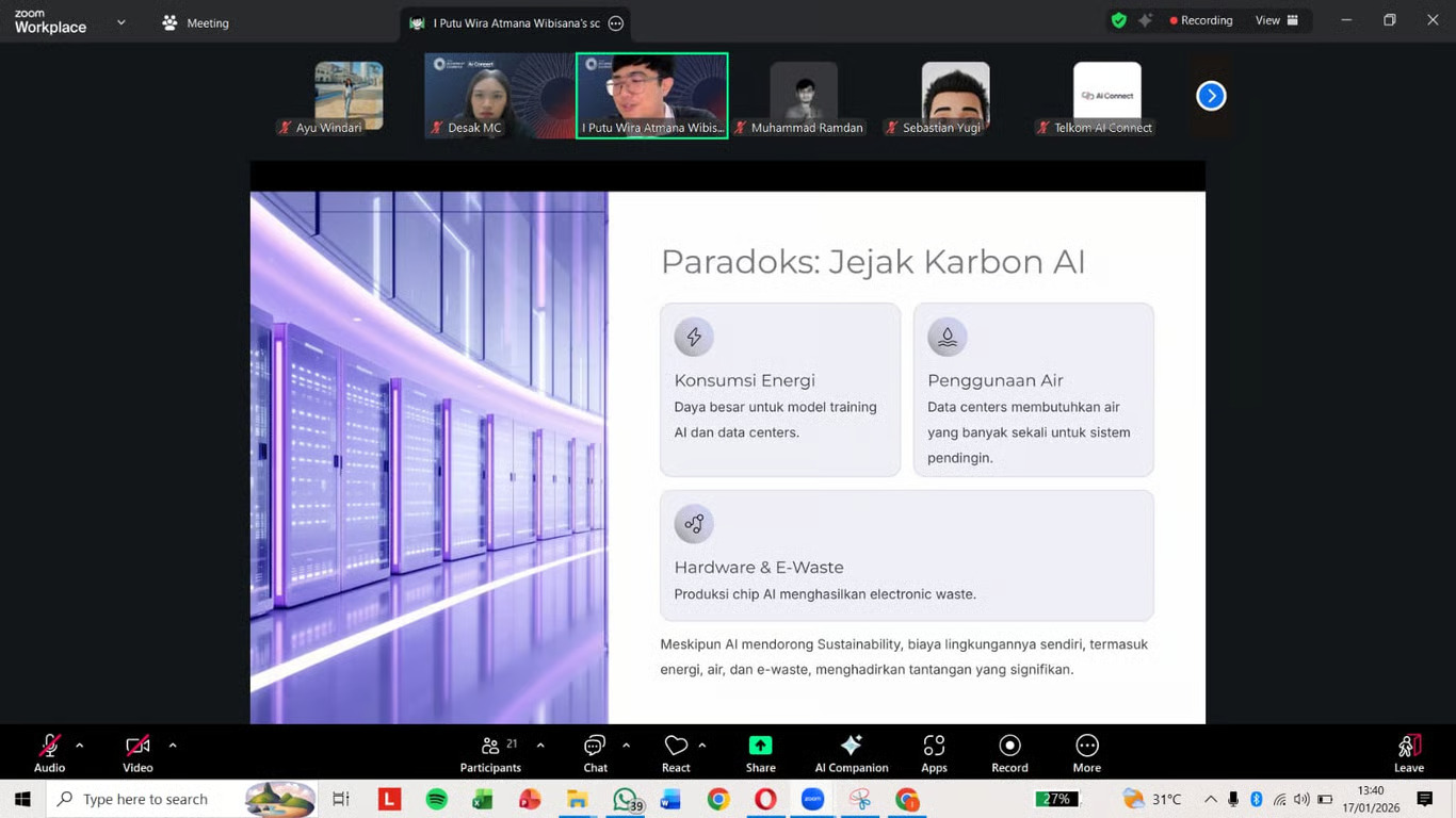telkom ai center bali gelar ai connect online series