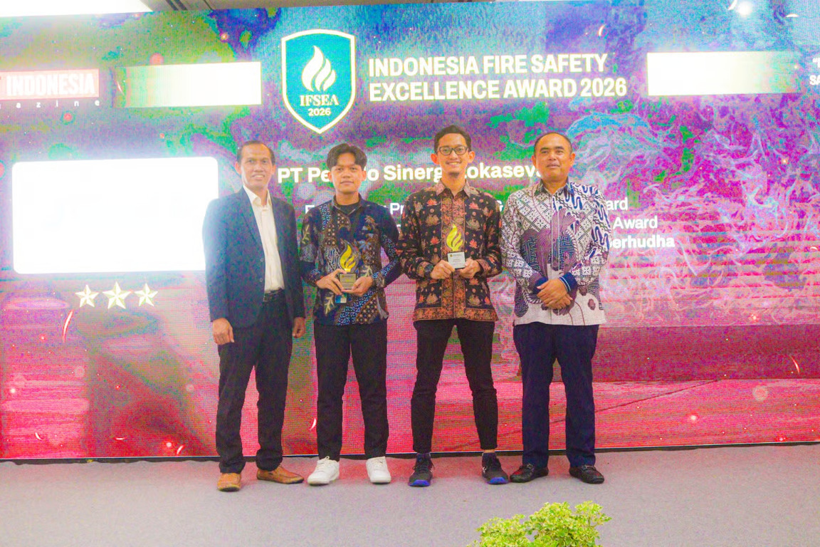 pt pelindo sinergi lokaseva raih tiga penghargaan pada indonesia fire safety excellence award 2026