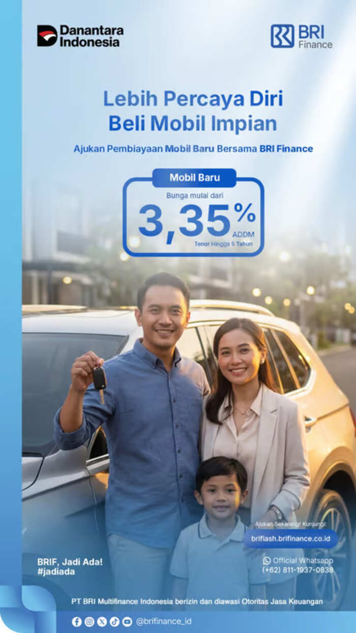 lebih percaya diri pasca lebaran, bri finance dukung kepemilikan mobil impian masyarakat