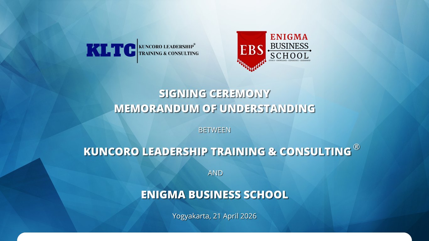 perkuat sinergi akademik dan industri global, kltc lakukan mou dengan enigma business school (ebs)