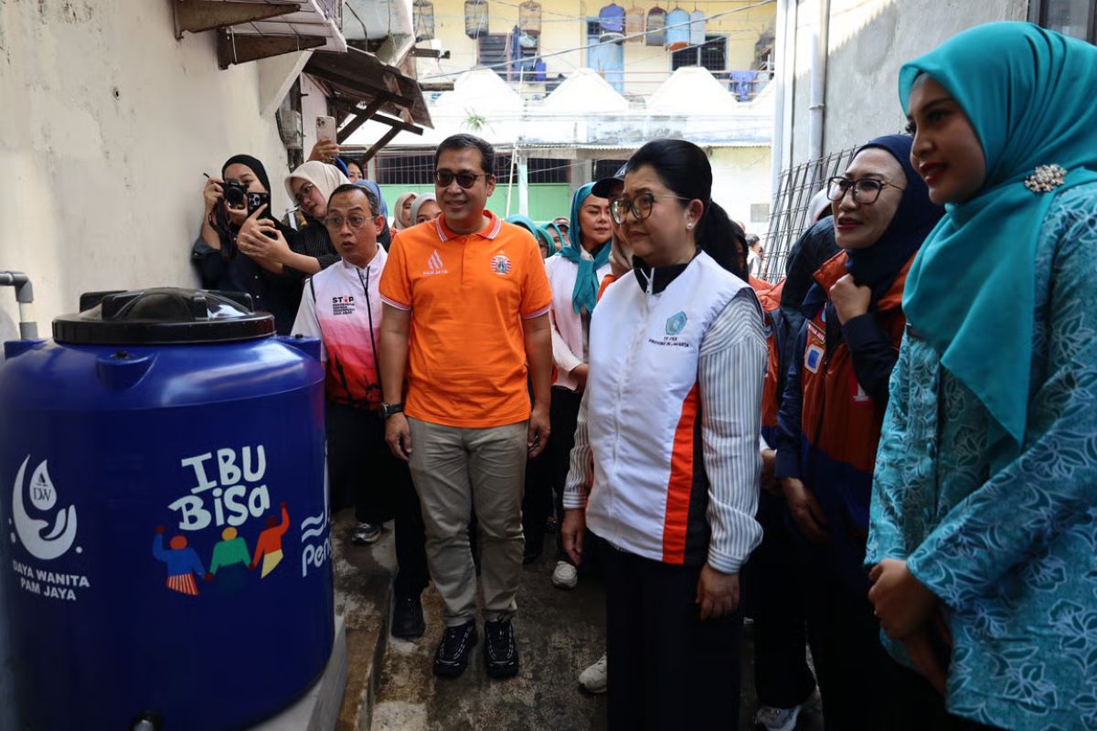 setelah wilayah jakarta barat, pam jaya dan tp pkk dki jakarta bagi toren air gratis kepada masyarakat jakarta utara