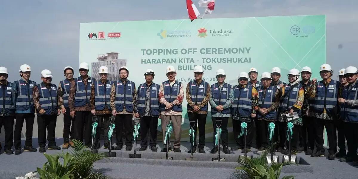 topping off ceremony pembangunan rsjpd harapan kita – tokushukai building (1)