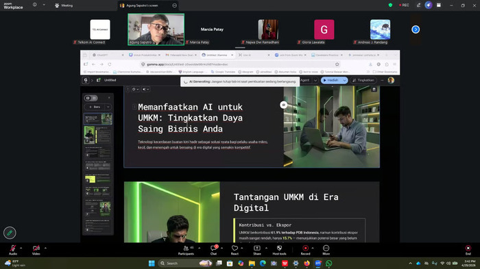 50 mahasiswa papua ikuti ai connect series tentang produktivitas mahasiswa berbasis ai