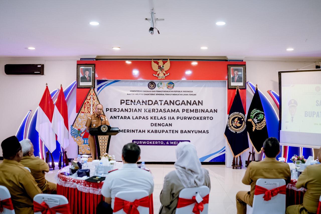 Perjanjian Kerjasama anatar lapas kelas 2 A Purwokerto dan Pemda Banyumas.