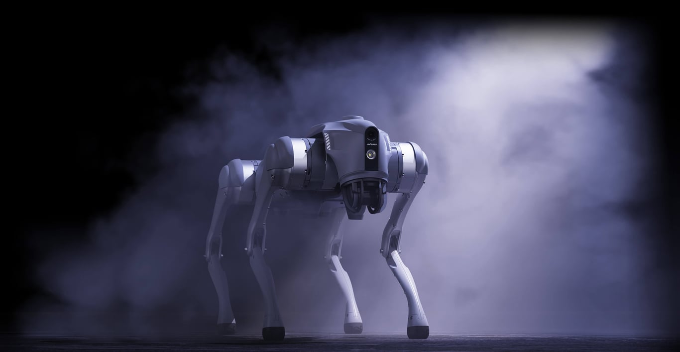 robot quadruped unitree dari riset ai hingga operasi industri berat