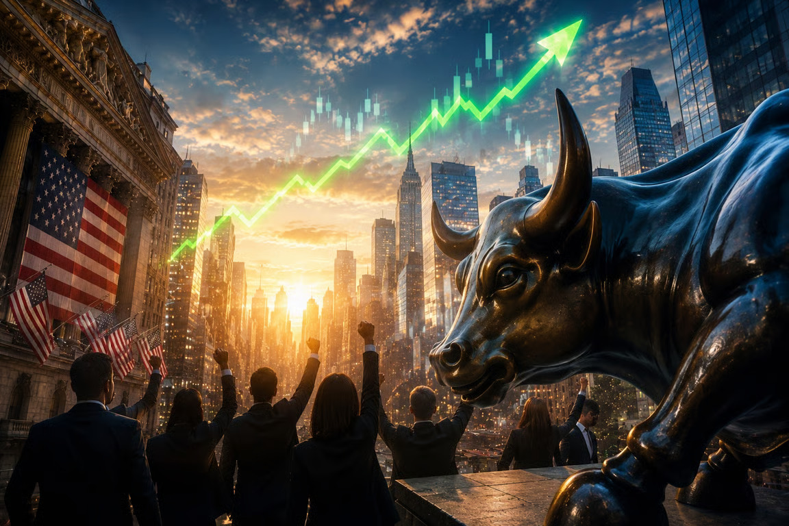wall street cetak rekor baru, investor mulai optimistis konflik global mereda wall street cetak rekor baru, investor mulai optimistis konflik global mereda