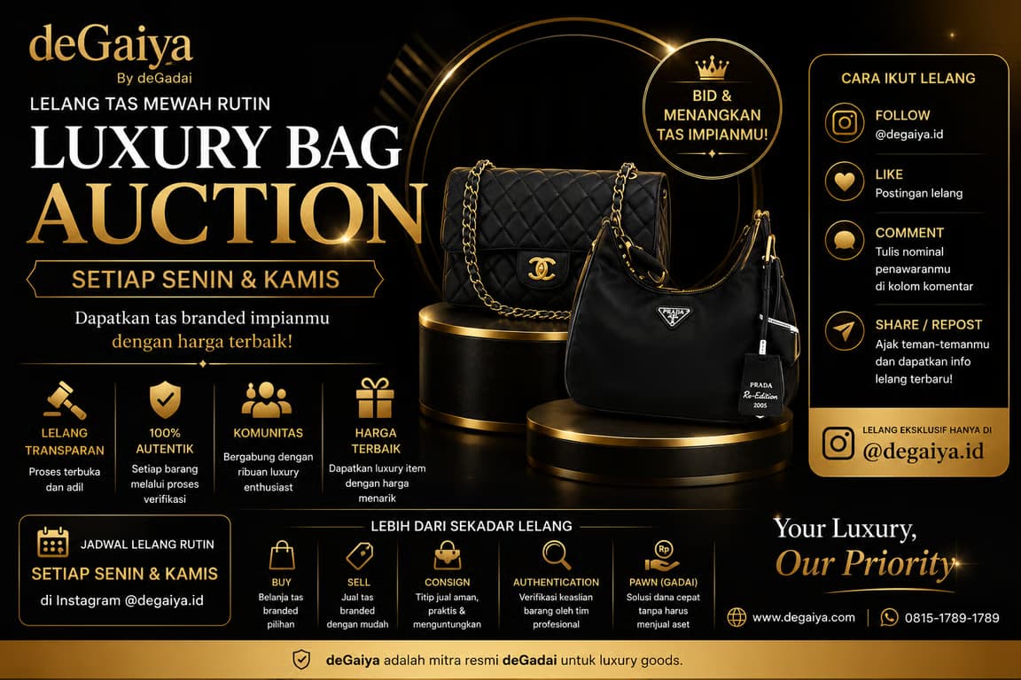 berburu tas branded bisa lewat lelang rutin