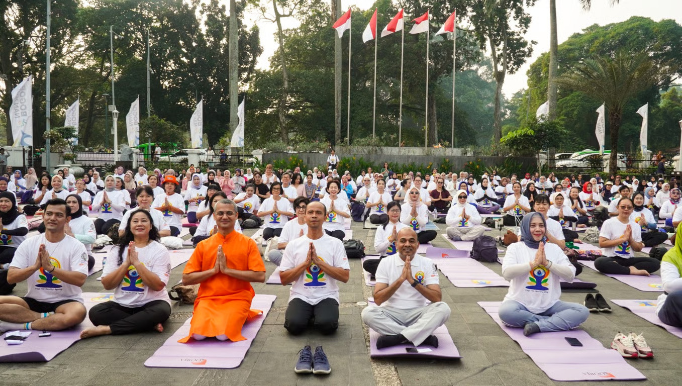 kedutaan besar india gelar international yoga day 2026 di bogor, dihadiri lebih dari 500 peserta