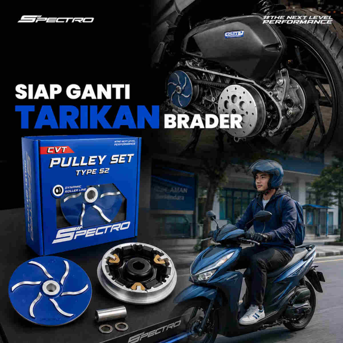 spectro perkenalkan pulley set type s2, solusi upgrade cvt motor matic untuk akselerasi lebih responsif spectro perkenalkan pulley set type s2, solusi upgrade cvt motor matic untuk akselerasi lebih responsif