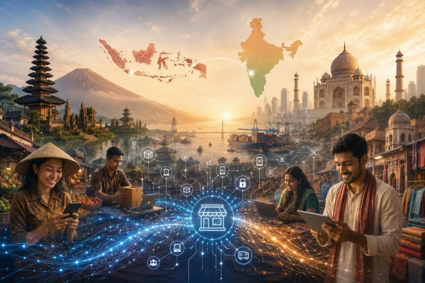 dua demokrasi, satu ruang digital bersama makna kunjungan modi ke jakarta bagi pedagang kecil dan konsumen indonesia