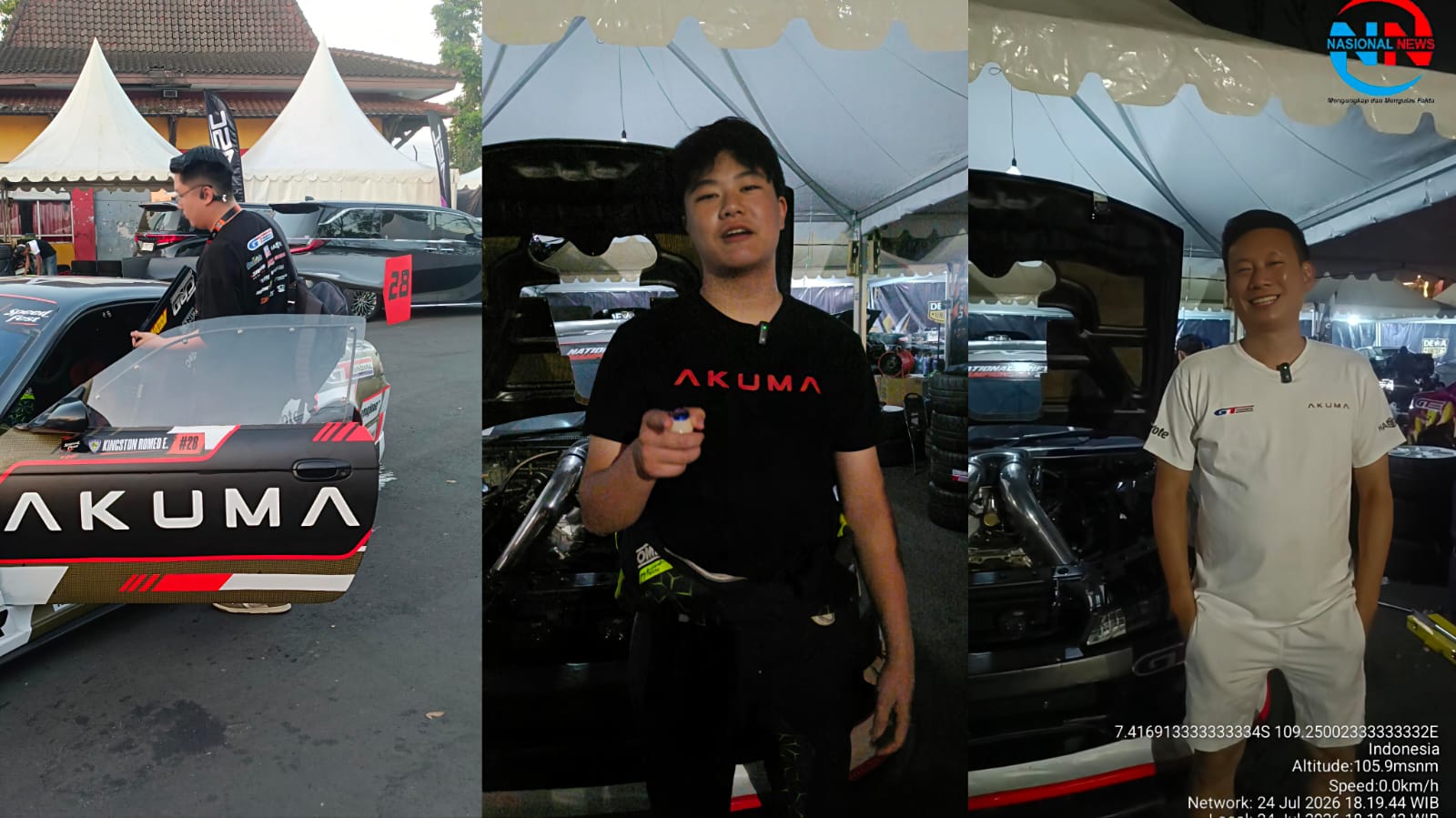 Kingstone Romeo Effendi (tengah), Felix Effendi (kanan). Foto exlusif: IMAM S