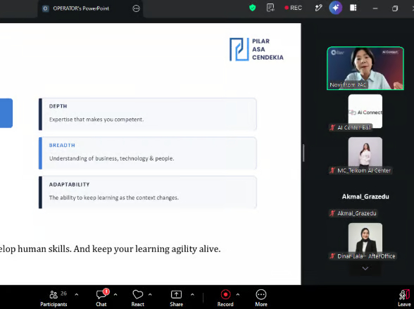 bantu arah karier talenta digital telkom ai center bali hadirkan webinar “finding your career path in minutes with ai”