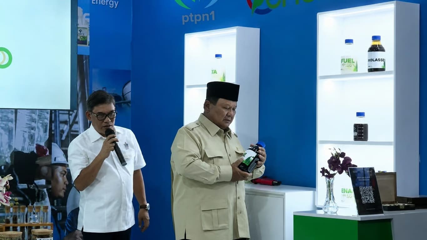 perkuat ketahanan pangan dan energi nasional, presiden prabowo tinjau hilirisasi bioetanol ptpn i (persero), subholding perkebunan nusantara