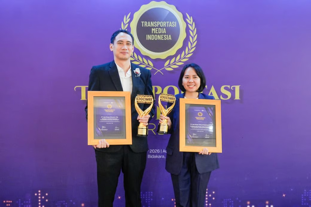 perkuat konektivitas nasional berkelanjutan, jasa marga raih transportasi indonesia award 2026