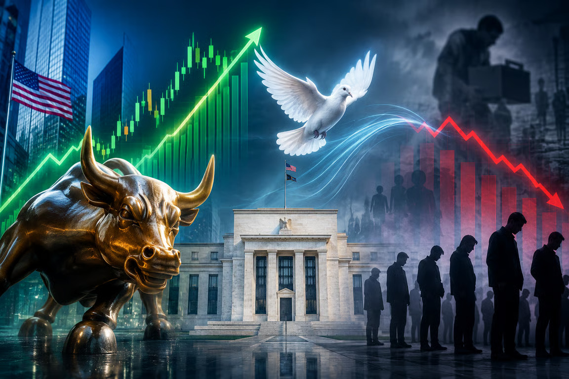 s&p 500 cetak rekor, data tenaga kerja lemah buka peluang the fed lebih dovish