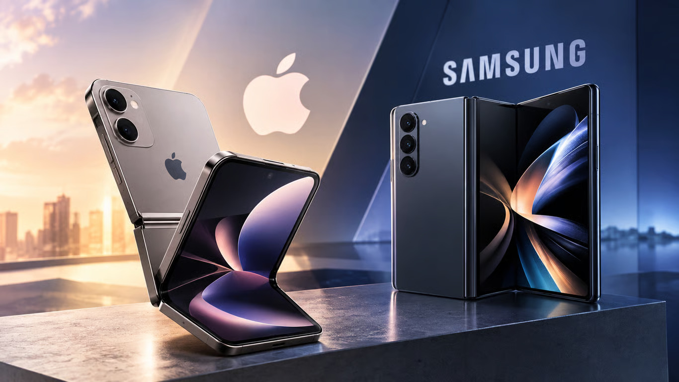 apple masuk ke pasar foldable, bisakah iphone duo menyaingi samsung