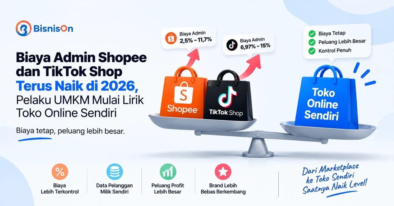 biaya admin shopee dan tiktok shop terus naik di 2026, pelaku umkm mulai lirik toko online sendiri biaya admin shopee dan tiktok shop terus naik di 2026, pelaku umkm mulai lirik toko online sendiri