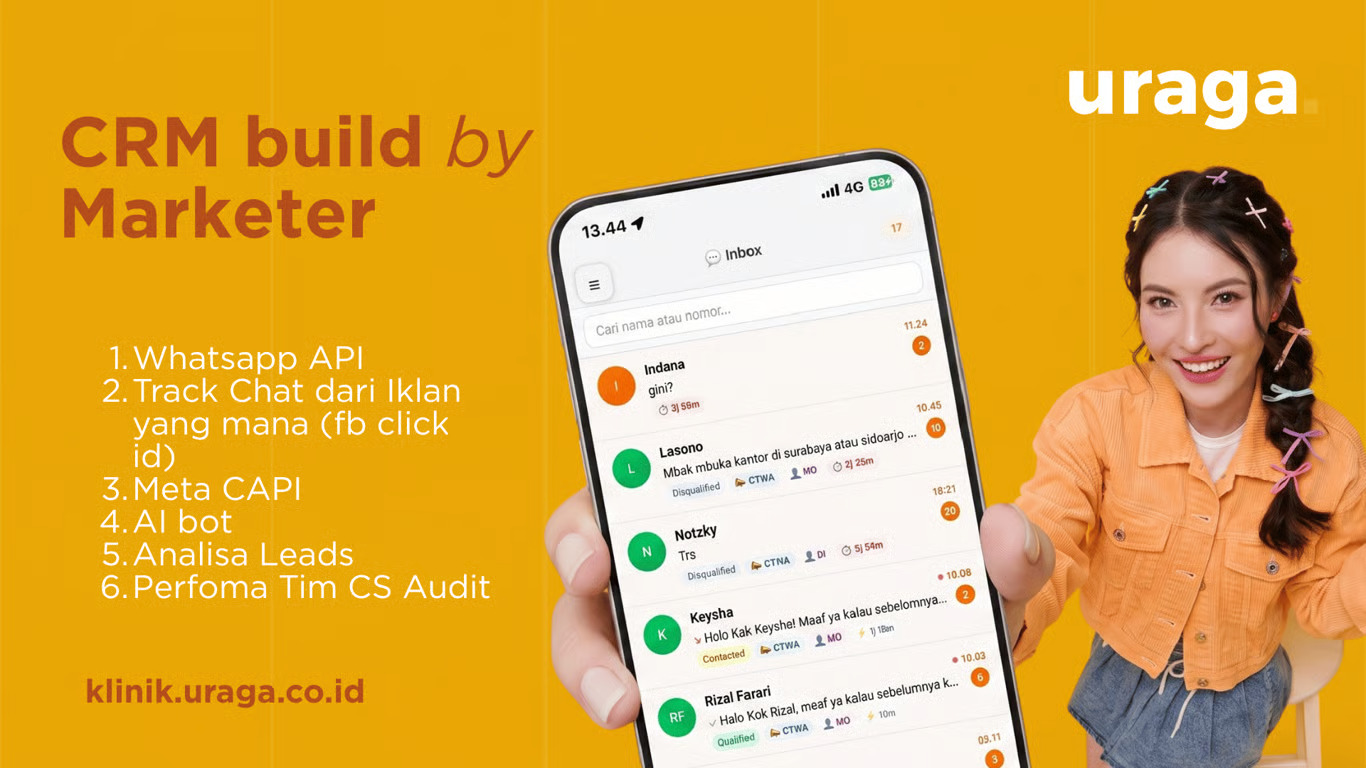 crm whatsapp untuk klinik uraga rilis sistem terintegrasi