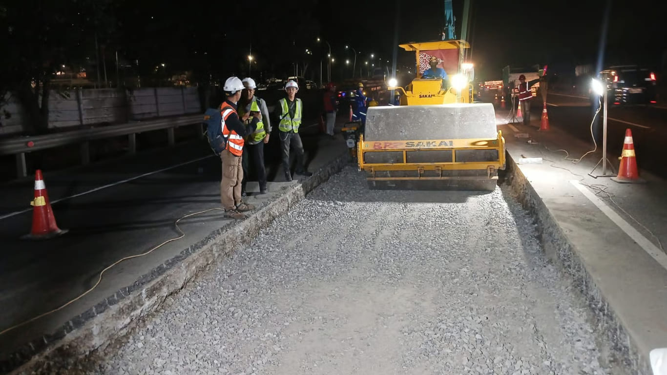 perkuat kualitas jalan tol, pt jasamarga tollroad maintenenance laksanakan preservasi ruas tol jakarta–tangerang