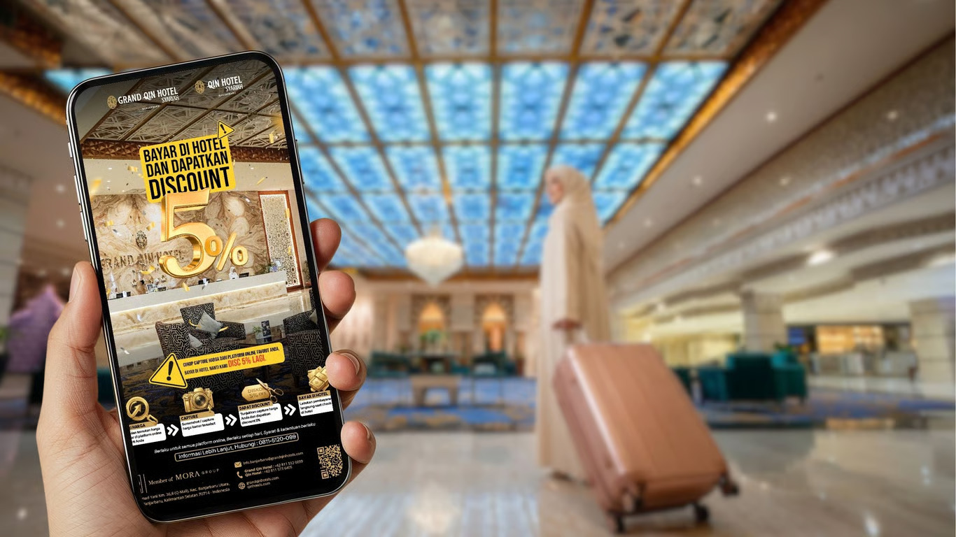 saat harga online jadi pilihan, diskon tambahan hadir di grand qin dan qin hotel syariah