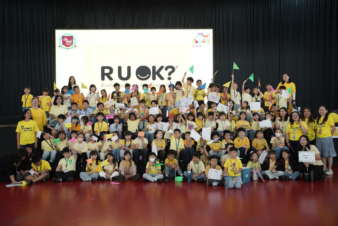 satu pertanyaan r u ok untuk kesehatan mental, binus school serpong ajak komunitas sekolah saling peduli